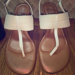 Classic white low wedges